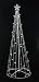 5' Cool White LED Lighted Outdoor Show Cone Christmas Tree Yard Art Decoration