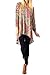 82 Days Women'S Poly Span Various Print High & Low Tunic with 3/4 Sleeves - Print