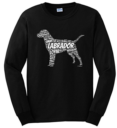 Labrador Retriever Word Art Dog Puppy Owner Gift Long Sleeve T-Shirt