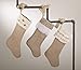 fenncostyles.com Holiday Décor Jute Design Natural Christmas Stocking, One Piece (White Faux Fur and Beads)