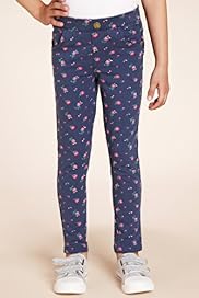 Cotton Rich Rose Print Jeggings