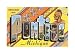 Greetings from Pontiac, Michigan Places Art Poster Print, 17x11