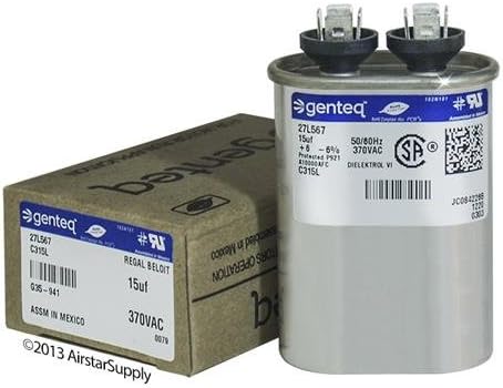 B9456-53 - 15 uf MFD 370 Volt VAC - Goodman Oval Run Capacitor Upgrade