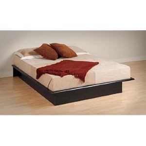 Black Double Platform Bed By Prepac
