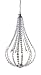 Elliptical Eight Light Chandelier in Plated Chrome