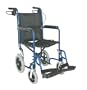 Duro-Med Lightweight Transport Chair with 12 Inch Wheels, Royal Blue