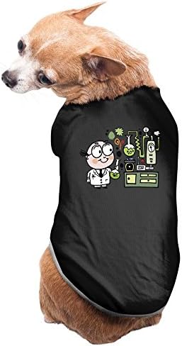 Funny Graphic Scientist Lab Pet Dog Clothes L Black