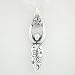 Lunar Goddess Pendant with Celestial Symbols in Sterling Silver on a 16" Box Chain, #8524