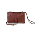 Derek Alexander Leather Deluxe Clutch w/ Detachable Strap