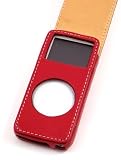 Red Leather Case for the Apple iPod Nano 1st Generation 1GB 2GB 4GB