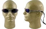 Tools & Hardware : AO SAFETY 11641-00000 FUEL SAFETY EYEWEAR SILVER FRAME WITH BLUE MIRROR
