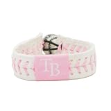 MLB Tampa Bay Devil Rays Pink Baseball Bracelet