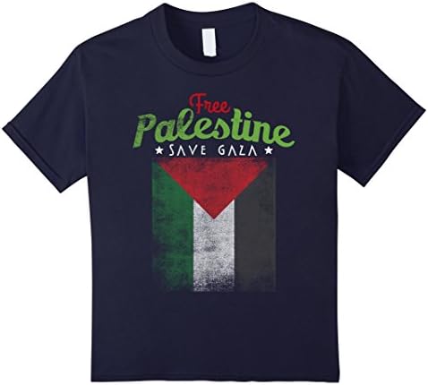 Kids Free Palestine Save Gaza T Shirt 6 Navy