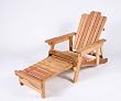 Western Red Cedar Ultimate Adirondack Chair with Adjustable Back & Retractable Ottoman in Exterior Stain Finish By Cedar Delite