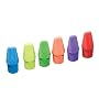 Lightly Scented Eraser Caps For Pencils. Assorted Bright Colors. 30 Per Pack