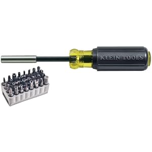 Klein 32510 Magnetic Screwdriver with 32-Piece Tamperproof Bit Set by Klein