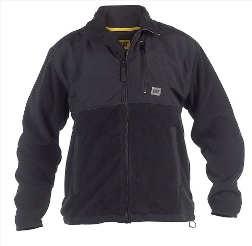 CAT C446 FLEECE JACKET WITH OVERLAY / Mens Jackets (Medium) (Black) Bestseller
