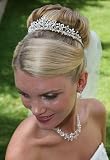 Europa Tiara: French Renaissance Design With Hand Woven and is Embellished With Fresh Water Pearls and Brilliant, Genuine Swarovski Crystals