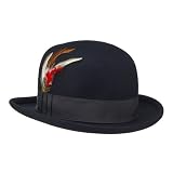 Xhilaration® Bowler with Feather and Ribbon - Black