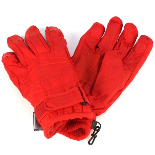 Kids 4-5 Years Winter Thinsulate 3M Waterproof Velcro Ski Snow Grip Gloves Red