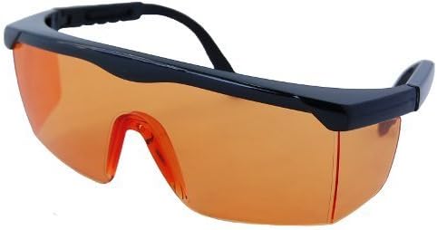 HQRP Orange Tint UV Protecting Safety Glasses for Ice / Wood Carving, Stone processing, Craftwork, Pottery, Lapidary, Handicraft / Jewelry works + HQRP UV Meter