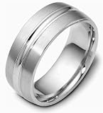 8mm modern wedding band ring (Platinum)