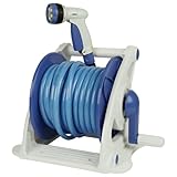 セフティー3 散水ホースリールセット 20m ステップ付き ジェット 広角 霧 5パターン ホース内径12mm SHR-20M