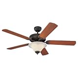 Monte Carlo 5HS52RBD-L Homeowner's Deluxe 52-Inch 5-Blade Ceiling Fan with Light Kit, Roman Bronze Finish