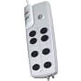 Globe 7721501 8-Outlet Home Theater Surge Protector, with 6-Ft Cord
