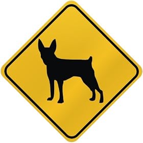 ONLY  TOY FOX TERRIER  CROSSING SIGN DOG from Dog Toys