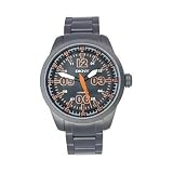 DKNY NY1318 Gents Back Stainless Steel Watch with Black Dial & Orange Hands & Indexes