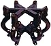 Large wood folding stand - dark mahogany - 10"D, oriental style