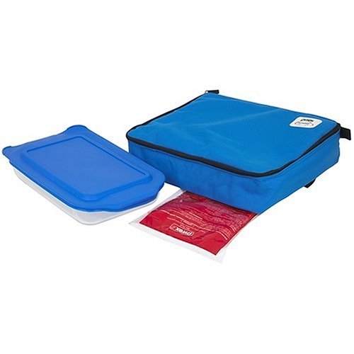 Pyrex 4-Piece Oblong Portables Water Blue