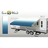 SunWave Awning Fabric Ocean Blue Fade 18' *(approximate fabric width 17' 2-3")*