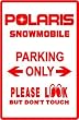 POLARIS SNOWMOBILE PARKING transport sign
