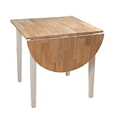 Target Marketing Systems Tiffany Dining Table, White/Natural