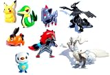 2011 Pokemon Black & White Figure Set of 8 Characters. Pikachu , Reshiram , Zekrom , Snivy , Tepig , Oshawott , Zorua & ZoroarkIMAGE