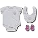 Officially licensed New York Mets embroidered 3-piece ensemble for infant girls