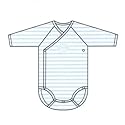 Petit Bateau Wickelbody Langarm, bleu weiß gestreift 2010 1 Monate