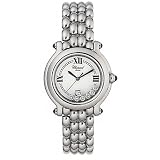 Chopard Happy Sport Round Womens Large White Dial With Floating Diamonds Stainless Steel Watch 28... by Chopard