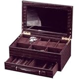  : Genuine Brown Croc Leather Jewelry, Watch, Pen, Eye Glass Case Box