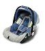 Kiddy 41160BS044 - Protect, Autokindersitz / Babyschale Gruppe 0+ (bis 13 kg), ab der Geburt bis ca. 15 Monate, hellblau / hellgrau