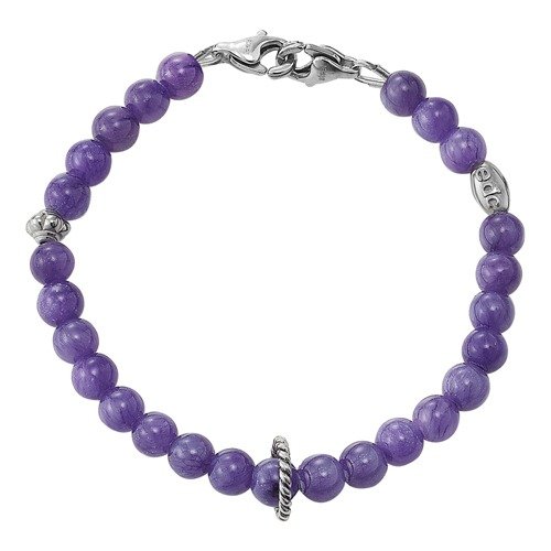 edc by Esprit Damen-Armband Raw Sensual Dreamy Lila Edelstahl Glassteine 18cm EEBR10289A18 Preisvergleich