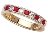 0.55 cts Genuine Ruby Band - Platinum, 18kt White or Yellow Gold LIFETIME WARRANTEE