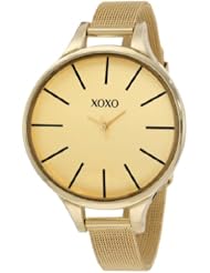 XOXO Womens XO5572 Gold-Tone Mesh Strap Watch