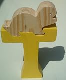 Wooden Animal Alphabet Letters Yellow T