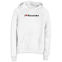 Sweatshirt Woman White " I Love Roanoke " Virginia Usa City