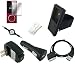 Microsoft Zune 4GB / 8GB / 16GB - Black Silicone Skin Charging Combo, with Silicone Skin, USB 2in1 Sync Charging Cable, USB Car Charger, USB Wall Charger, Retractable MP3 Jack 3.5mm to 3.5mm Auxilary Cable and a Screen Guard / Protector
