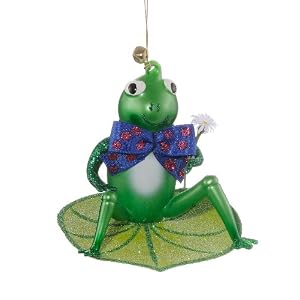 Click to buy Italian Christmas decorations   : green frog ornament from Amazon!