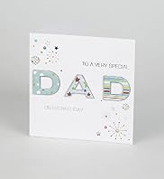 Dots, Stars & Stripes Text Dad Birthday Card